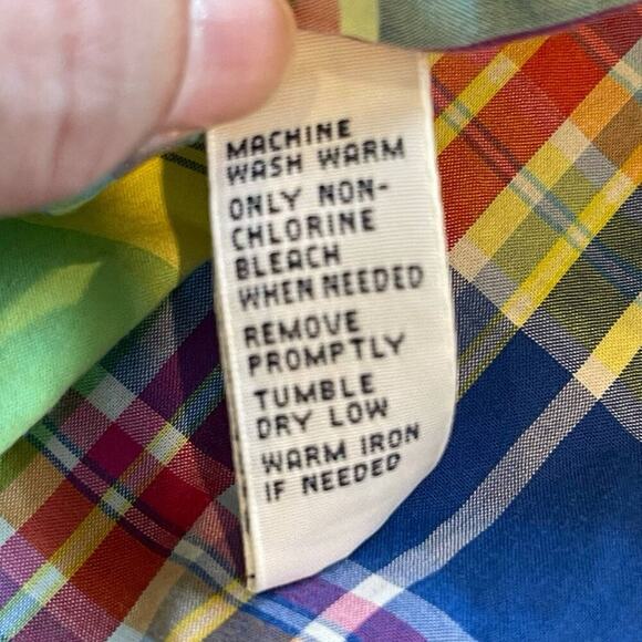 Polo Ralph Lauren Shirt Oxford Men's L Large Plaid LS Button Down Multicolor - Picture 7 of 8